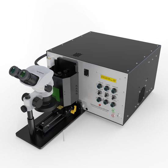 TPE-WM100 MI thermocouple welding machine, front three-quarter view